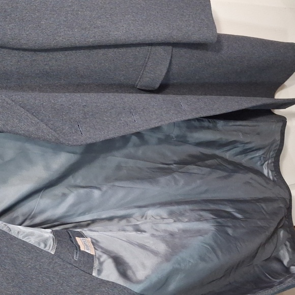 Adam Spencer wool/cashmere blend single-breasted lined overcoat - 44"/XL - gray - Picture 6 of 11